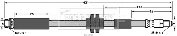 BBH7808 BORG & BECK Тормозной шланг (фото 1)