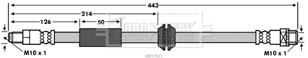 BBH7821 BORG & BECK Тормозной шланг (фото 1)