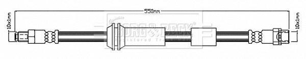 BBH7822 BORG & BECK Тормозной шланг (фото 1)
