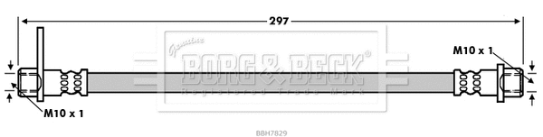 BBH7829 BORG & BECK Тормозной шланг (фото 1)