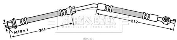 BBH7891 BORG & BECK Тормозной шланг (фото 1)