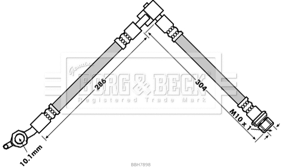 BBH7898 BORG & BECK Тормозной шланг (фото 1)