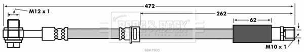 BBH7900 BORG & BECK Тормозной шланг (фото 1)