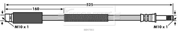 BBH7903 BORG & BECK Тормозной шланг (фото 1)