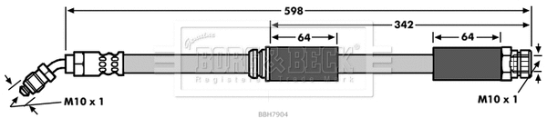 BBH7904 BORG & BECK Тормозной шланг (фото 1)