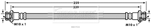 BBH7934 BORG & BECK Тормозной шланг (фото 1)
