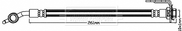 BBH8000 BORG & BECK Тормозной шланг (фото 1)