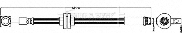 BBH8007 BORG & BECK Тормозной шланг (фото 1)