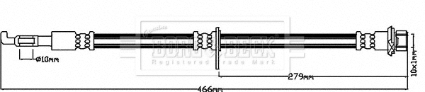 BBH8037 BORG & BECK Тормозной шланг (фото 1)