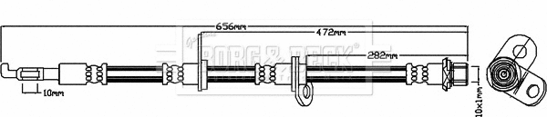 BBH8064 BORG & BECK Тормозной шланг (фото 1)