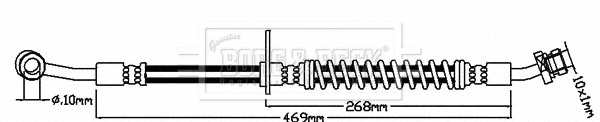 BBH8136 BORG & BECK Тормозной шланг (фото 1)