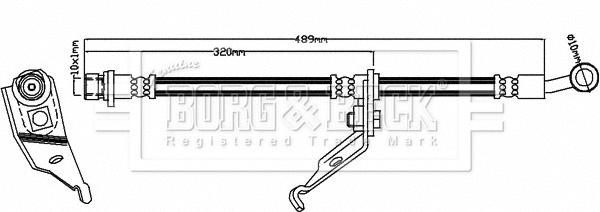 BBH8281 BORG & BECK Тормозной шланг (фото 1)