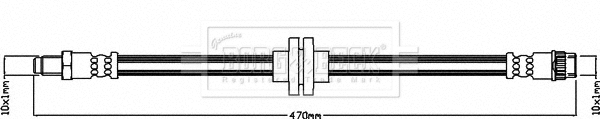 BBH8335 BORG & BECK Тормозной шланг (фото 1)