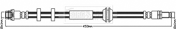 BBH8374 BORG & BECK Тормозной шланг (фото 1)