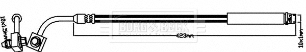 BBH8376 BORG & BECK Тормозной шланг (фото 1)