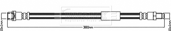 BBH8409 BORG & BECK Тормозной шланг (фото 1)