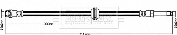 BBH8414 BORG & BECK Тормозной шланг (фото 1)