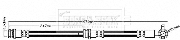 BBH8472 BORG & BECK Тормозной шланг (фото 1)