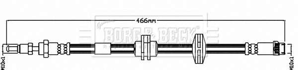 BBH8492 BORG & BECK Тормозной шланг (фото 1)