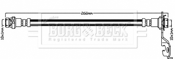 BBH8581 BORG & BECK Тормозной шланг (фото 1)