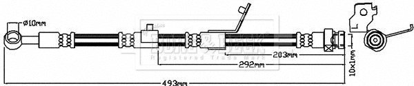 BBH8645 BORG & BECK Тормозной шланг (фото 1)