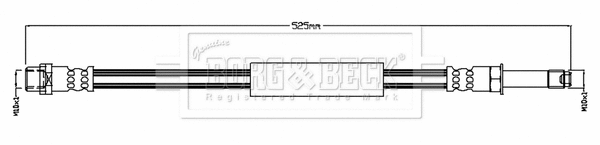 BBH8760 BORG & BECK Тормозной шланг (фото 1)