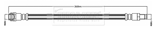BBH8788 BORG & BECK Тормозной шланг (фото 1)