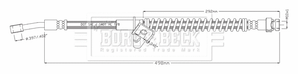 BBH8915 BORG & BECK Тормозной шланг (фото 1)