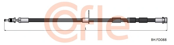 92.BH.FD088 COFLE Тормозной шланг (фото 1)