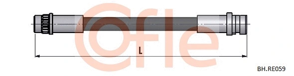 92.BH.RE059 COFLE Тормозной шланг (фото 1)