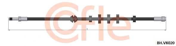 92.BH.VK020 COFLE Тормозной шланг (фото 1)