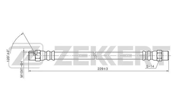 BS-9001 ZEKKERT Тормозной шланг (фото 1)