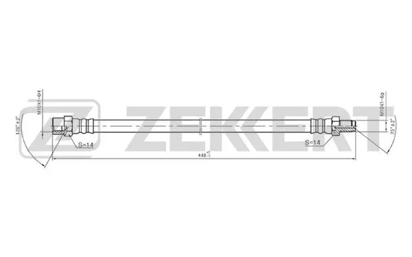 BS-9017 ZEKKERT Тормозной шланг (фото 1)