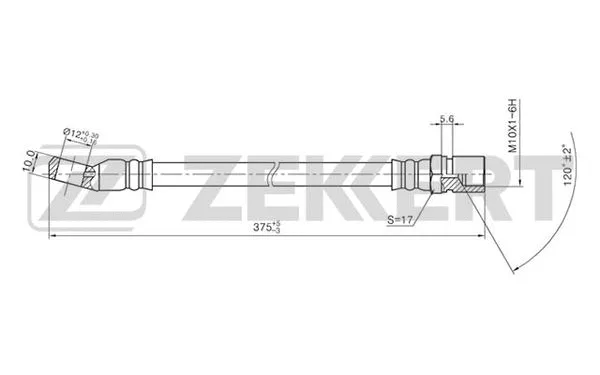 BS-9036 ZEKKERT Тормозной шланг (фото 1)