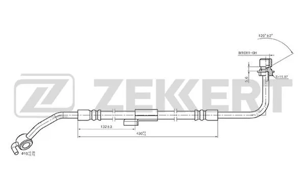 BS-9041 ZEKKERT Тормозной шланг (фото 1)