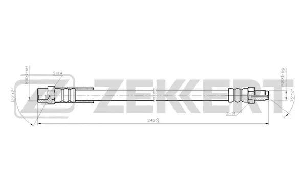 BS-9057 ZEKKERT Тормозной шланг (фото 1)