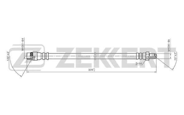 BS-9084 ZEKKERT Тормозной шланг (фото 1)