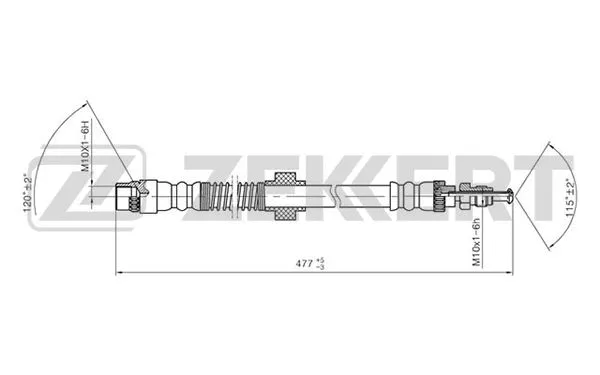 BS-9098 ZEKKERT Тормозной шланг (фото 1)