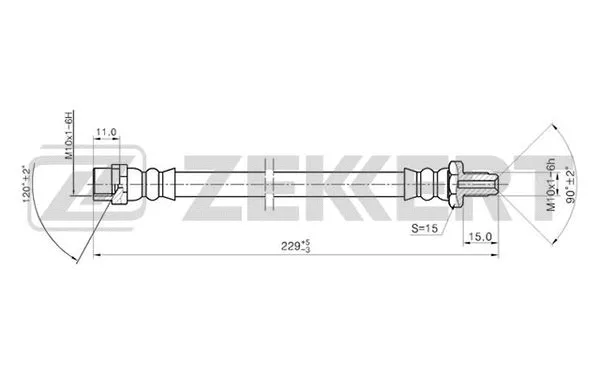 BS-9194 ZEKKERT Тормозной шланг (фото 1)