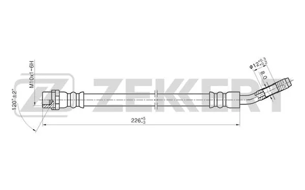 BS-9195 ZEKKERT Тормозной шланг (фото 1)