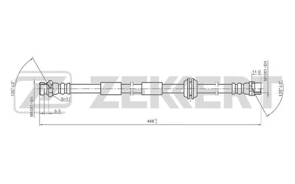 BS-9200 ZEKKERT Тормозной шланг (фото 1)