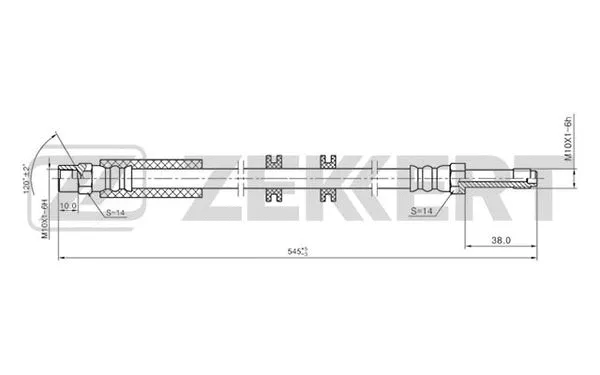 BS-9231 ZEKKERT Тормозной шланг (фото 1)