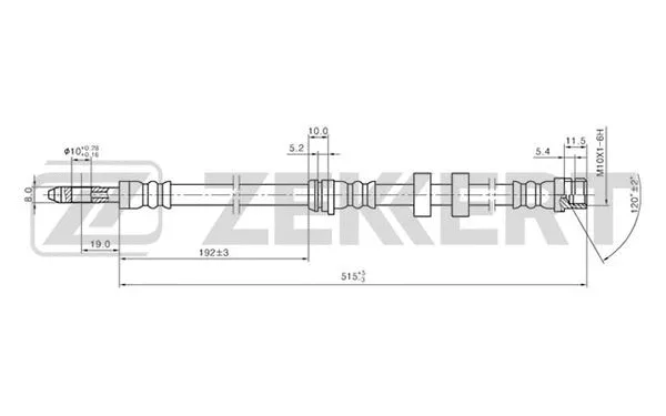 BS-9250 ZEKKERT Тормозной шланг (фото 1)