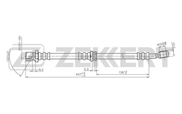 BS-9252 ZEKKERT Тормозной шланг (фото 1)
