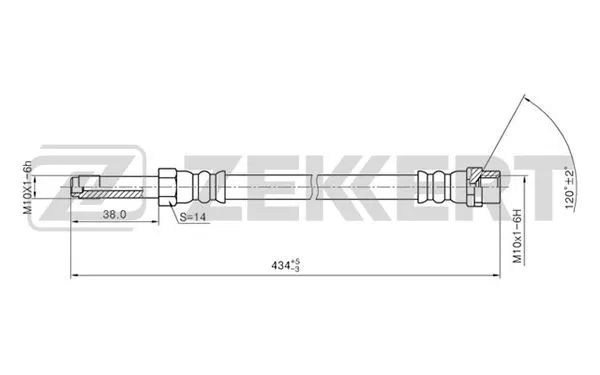 BS-9270 ZEKKERT Тормозной шланг (фото 1)