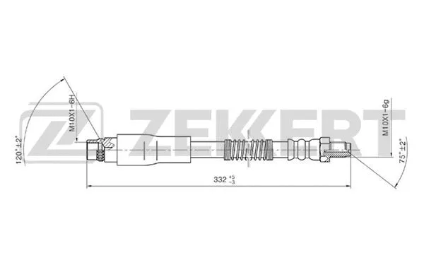 BS-9286 ZEKKERT Тормозной шланг (фото 1)