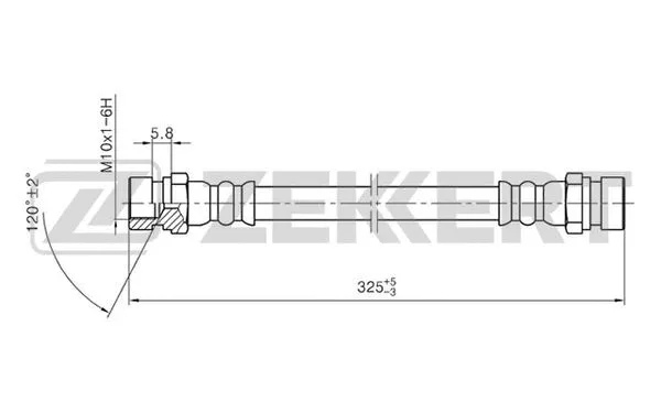 BS-9335 ZEKKERT Тормозной шланг (фото 1)