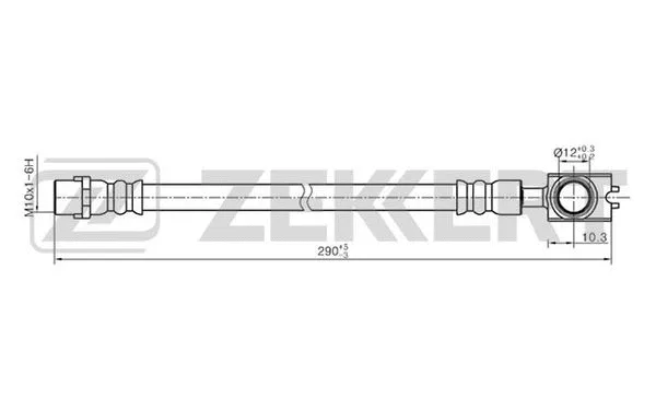 BS-9341 ZEKKERT Тормозной шланг (фото 1)