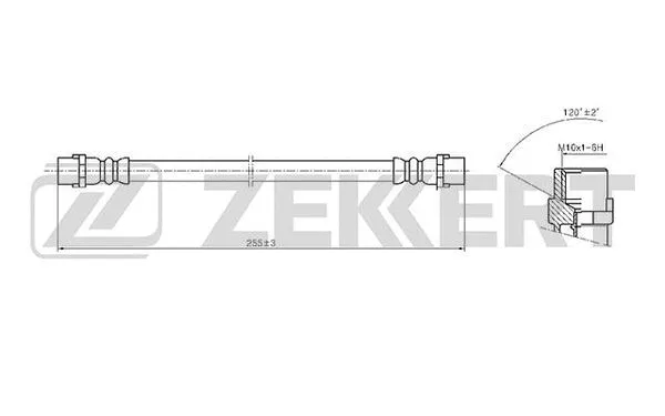 BS-9393 ZEKKERT Тормозной шланг (фото 1)
