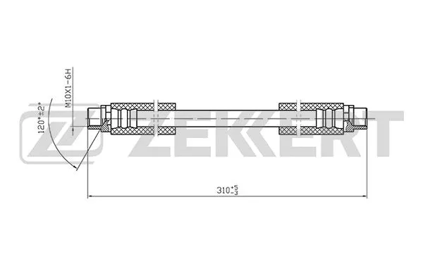 BS-9400 ZEKKERT Тормозной шланг (фото 1)